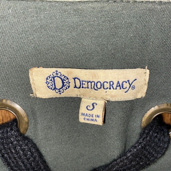 Democracy Jacket Women’s Size Small Military Style Utility Field Cargo Studded - Picture 6 of 10